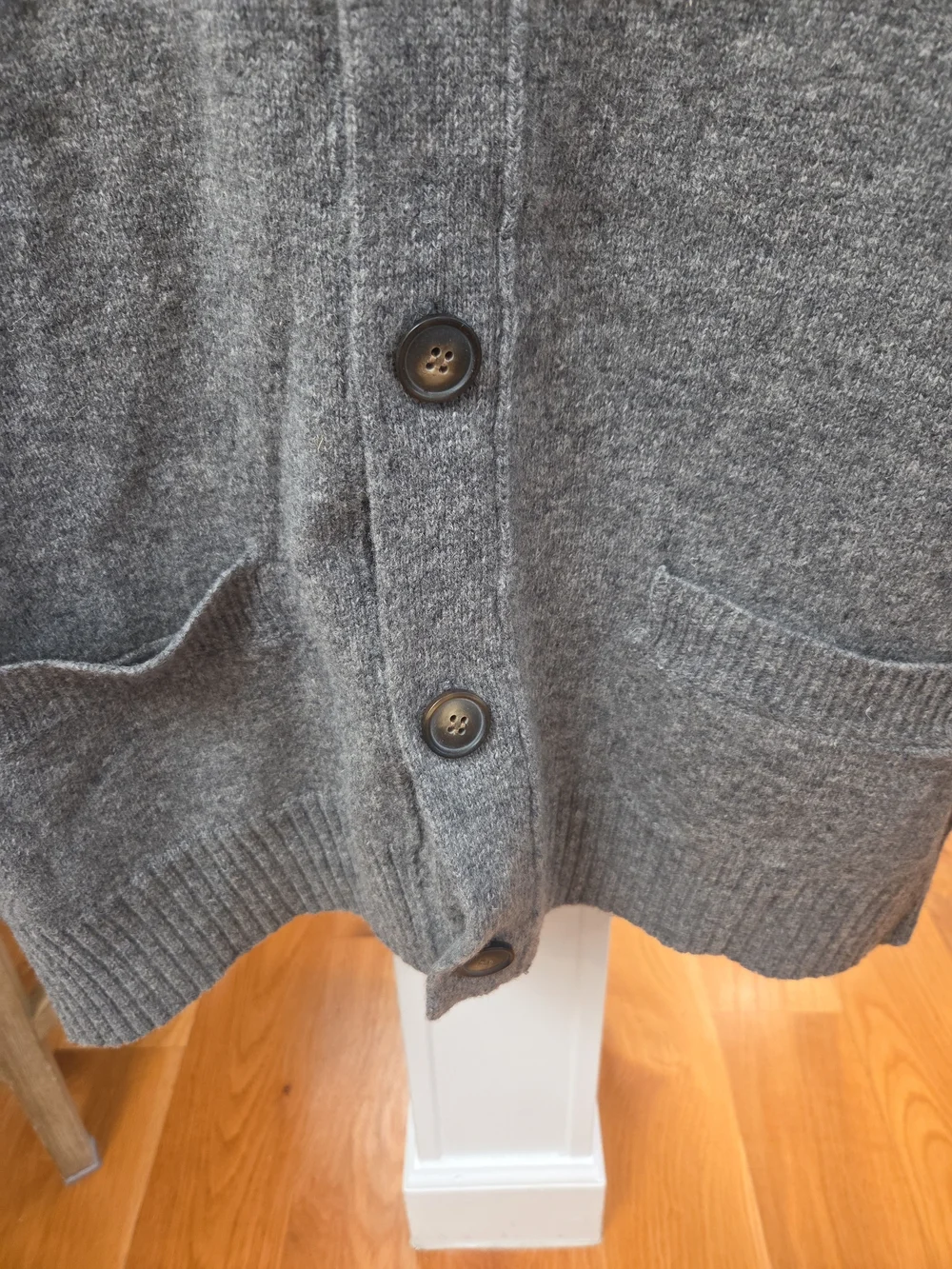 J. Crew Gray 100% Lambswool Men's Shawl-Collar Fair Isle Cardigan Sweater (M)